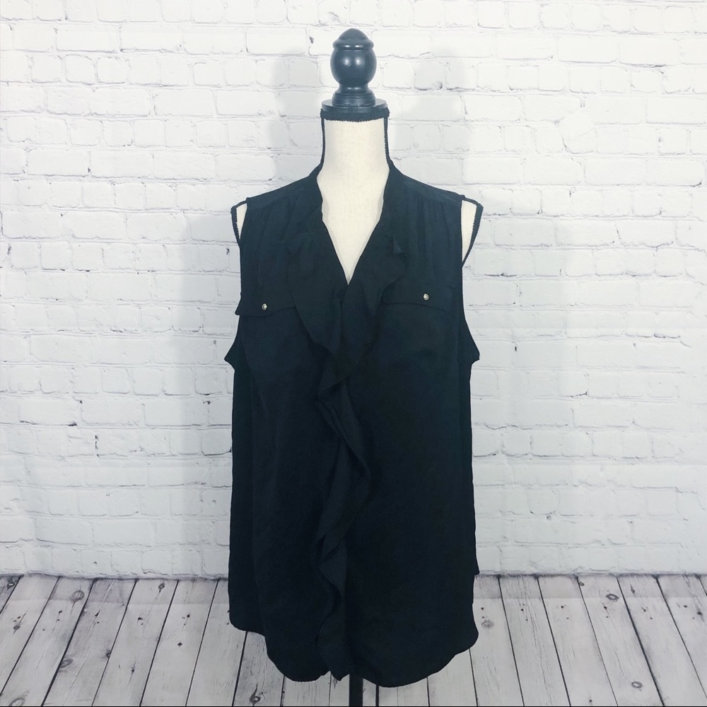 Lane Bryant Sleeveless Black Blouse Size 22